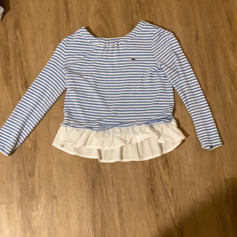 vineyard vines blue and white striped stop medium